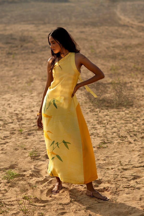 Prism Bamboo Mustard Yellow Dress — CLOS