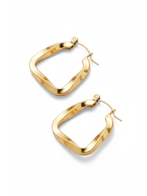 18K Gold Plated Statement Hoops — Cao Jewellery