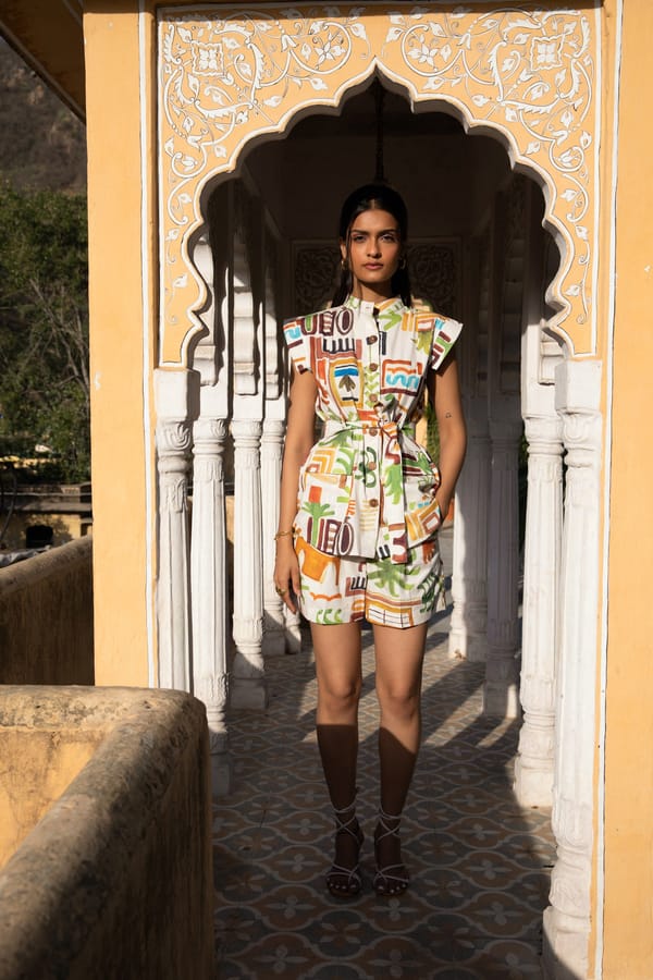 Multicolour Printed Shirt and Shorts Co-ord Set — HAPPI SPACE
