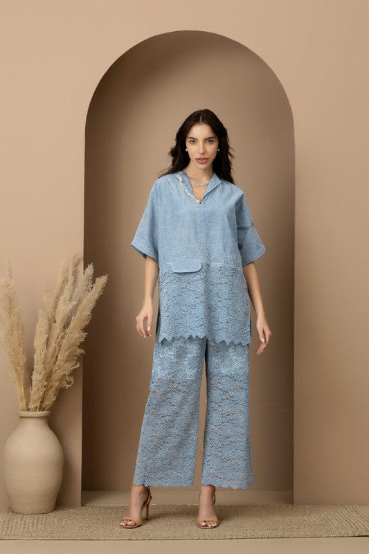 Hydrangea Shirt & Pants Set — Rhe-Ana