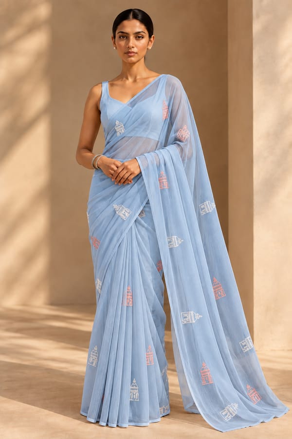 Chikankari Saree � Lucknow — Orthodox