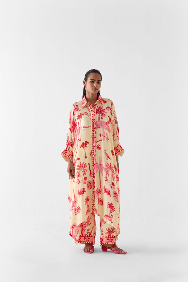 Sawai Front Button Kimono And Pants Co-Ord — Studio Rigu