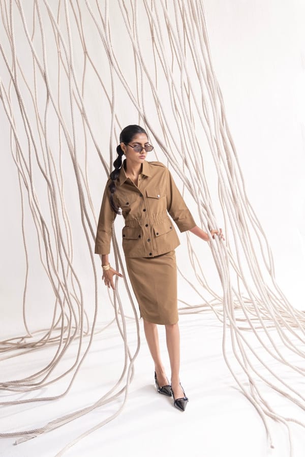 Safari Skirt Shirt Set — Shivya K