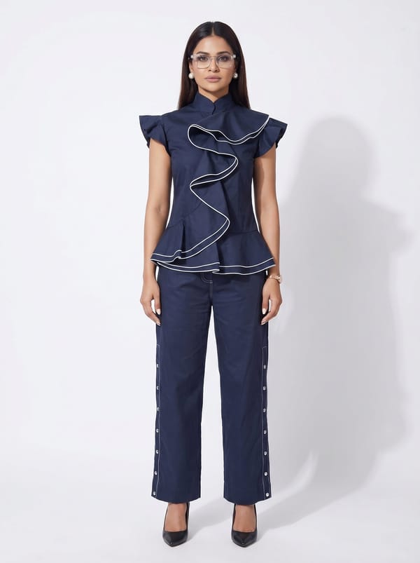 Waterfall Double Drape Top — Escape By Aishwarya