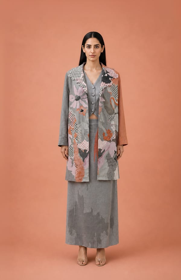 Ikat Cutwork Layered Set — CLOS