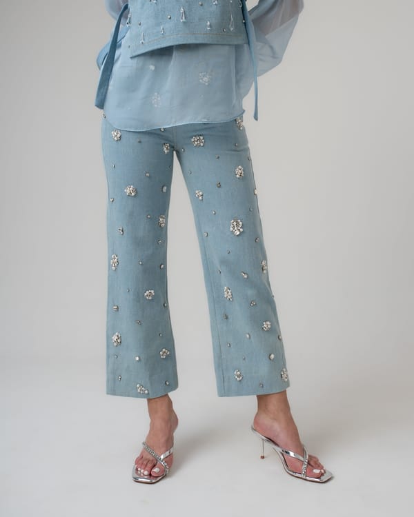 Crystal High-Waisted Jeans — MAGIA