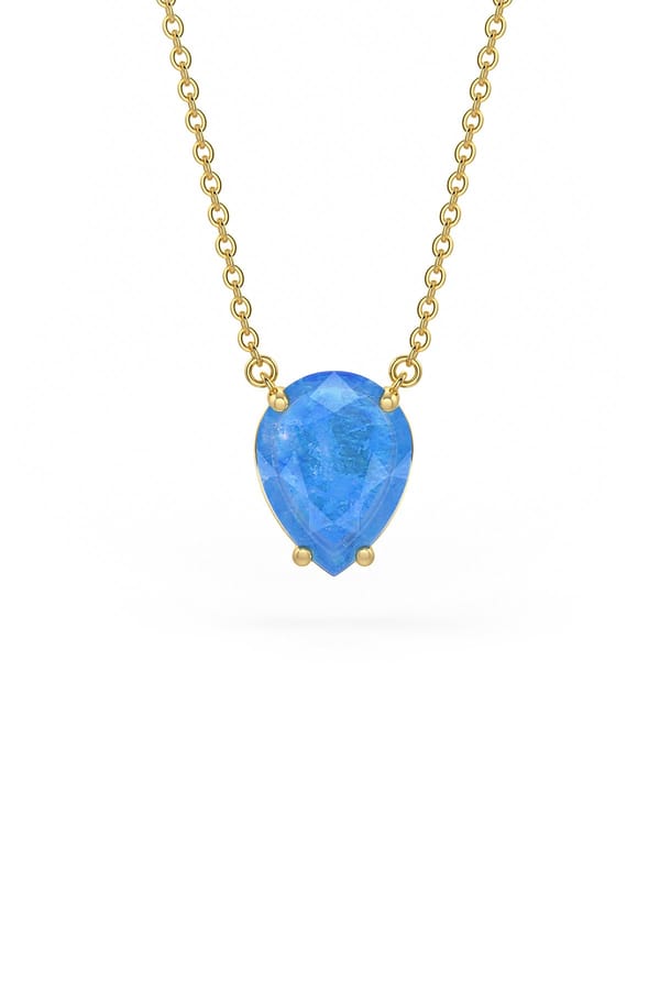 Light Blue Moroccan Majesty Pendant With Chain — Miss Jo