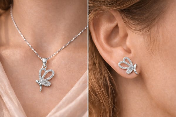 Celeste Butterfly Pendant Set — SilvPop Jewels