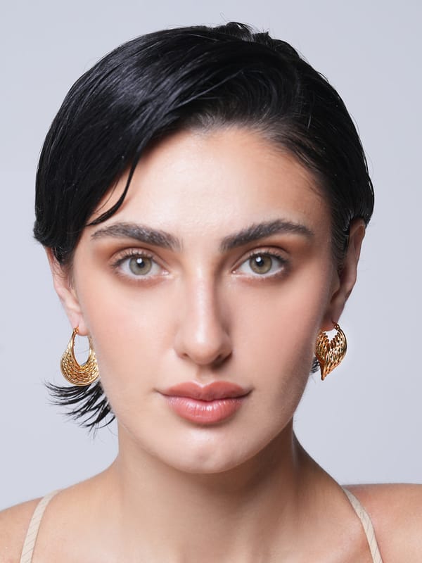 Twisted Hollow Hoops — Cao Jewellery