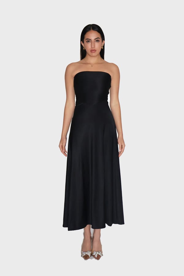 Black Flare Tube Dress - Flow Dress (Onyx) — Select Staples
