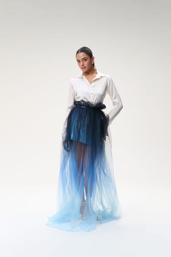 Midnight Blue Ombre Tulle Skirt — Tara & I