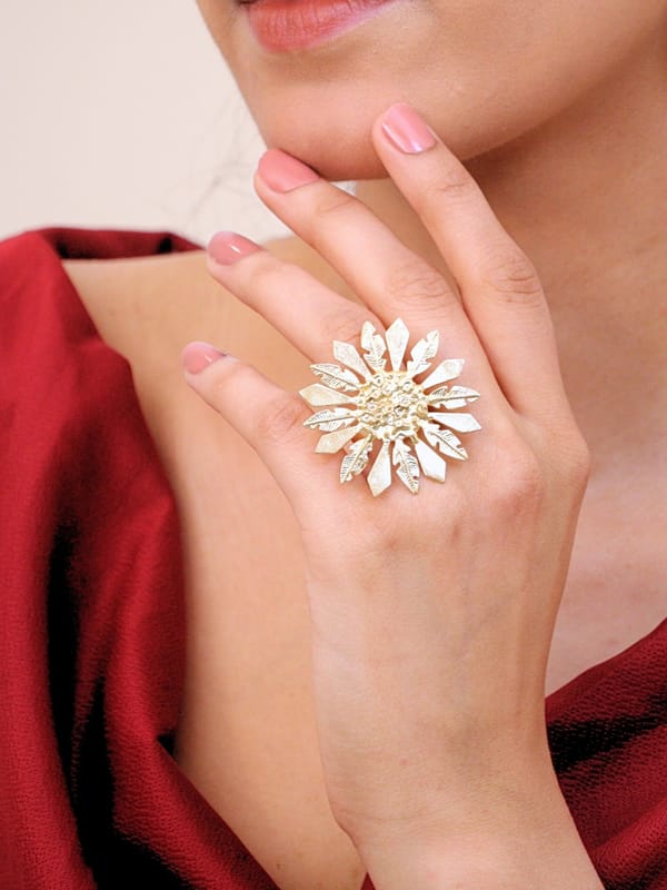 Roshanara Ring for Women 18K Gold Plated — Viana Jewels