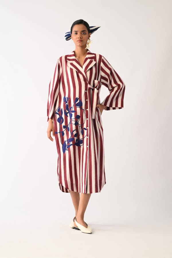 Revolt Bric Wrap Applique Dress — Ofrida