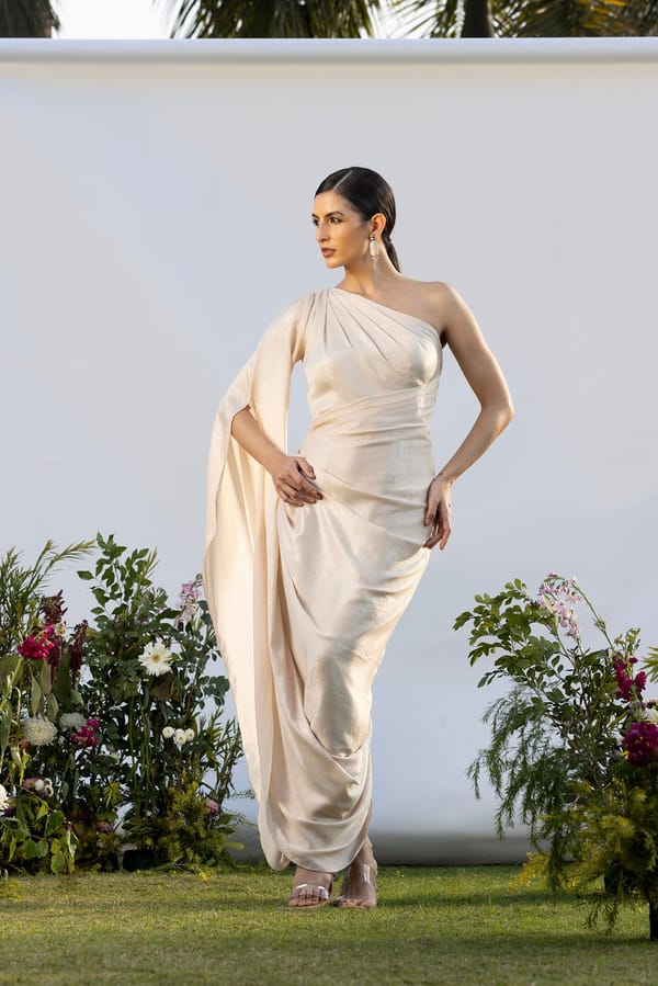 Champagne Muse Gown — AMRTA BY GUNEET KONDAL