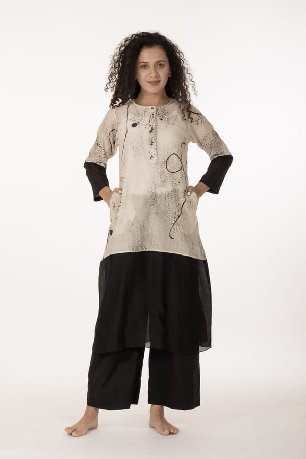 Ivory Shadow Dress with Bottom — Khat