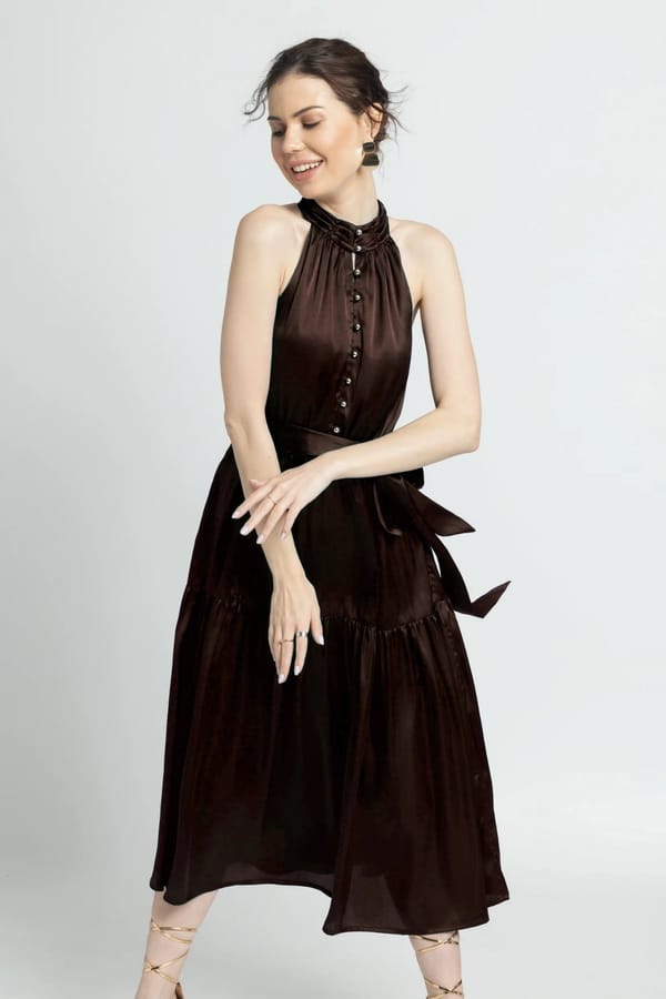 Halterneck Midi Dress — Julo