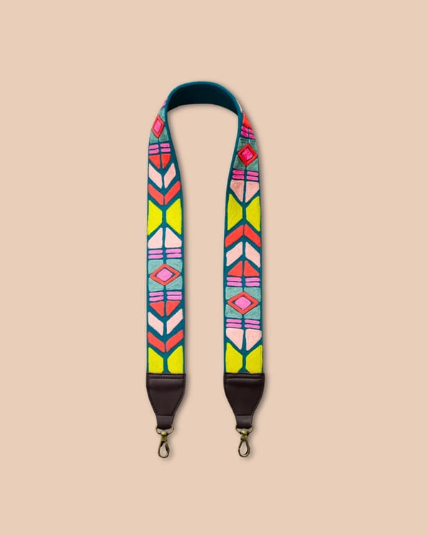 Embroidered Handle -Teal - (Only Strap) — DESI DRAMA QUEEN