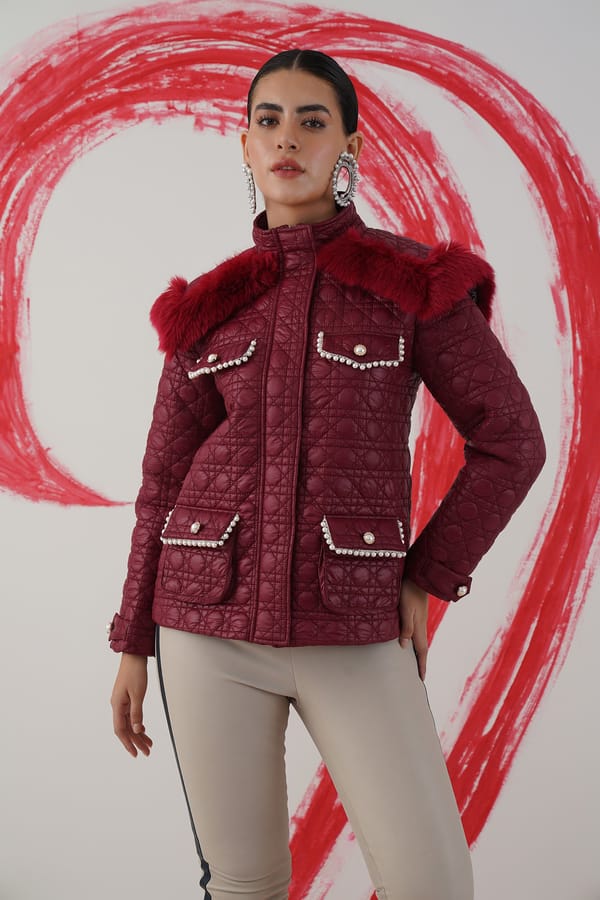 Sharing Is Caring Jacket - Maroon — Chöjé