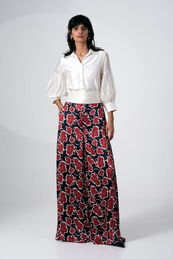 Filipina - Shirt With Gathered Belt And Divided — Madder Much
