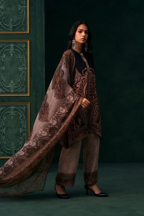 Ruhab Crepe Printed Suit Set — NEETIKA CHOPRA