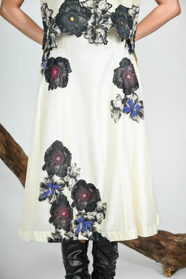 Anthracite Blossom Skirt — The Dramebaaz Company