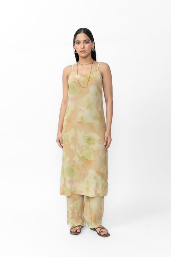 Pastel Multicolor Printed Tunic and Pants Co-ord Set — Contemponari