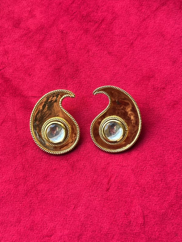Polki Paisley Earrings — Valliyan
