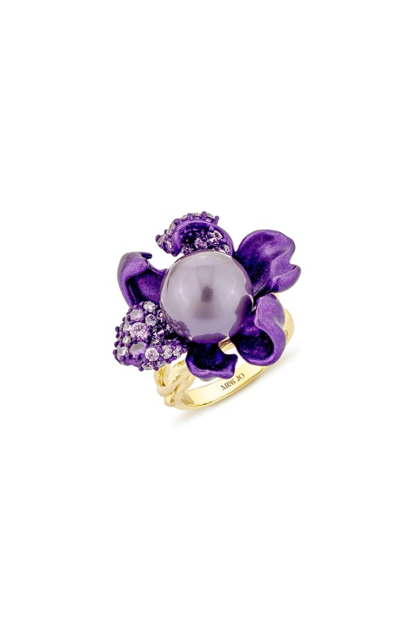 Purple Royal Amethyst Bloom Cocktail Ring — Miss Jo