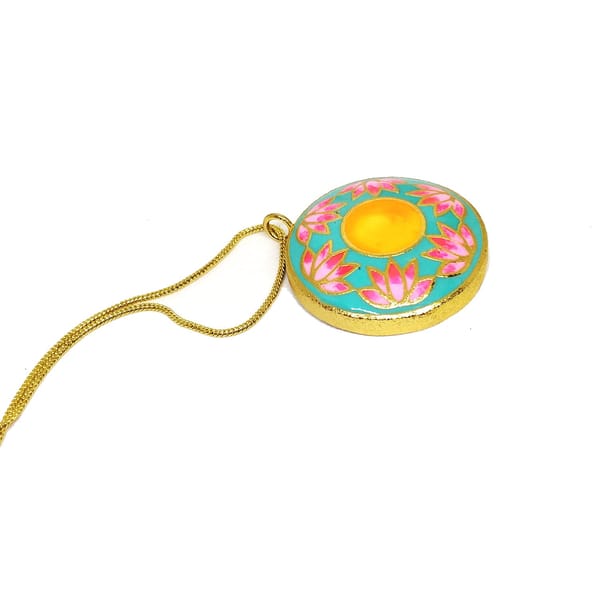 LOTUS PENDANT PINK & PURPLE — Aditi Bhatt