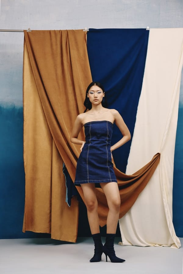 Raw Deep Indigo Strapless Denim Mini Dress — quietBOLD