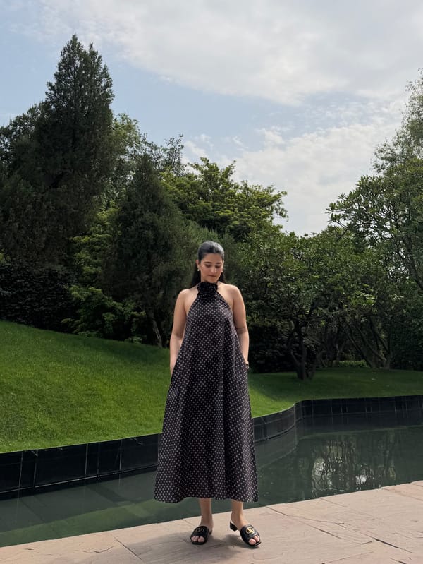 Alondra Dress In Perla Print — GAIMA LABEL