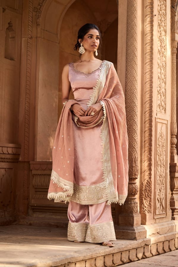 Ati Mauve Slit Anarkali Set — Lea Clothing