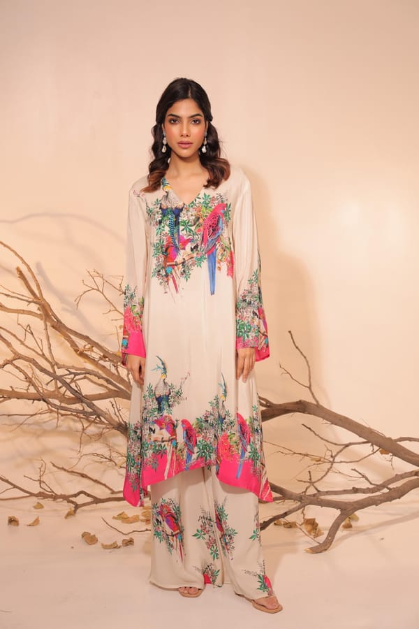 Parinda - A-Line Kurta Set — Surkh Syahi