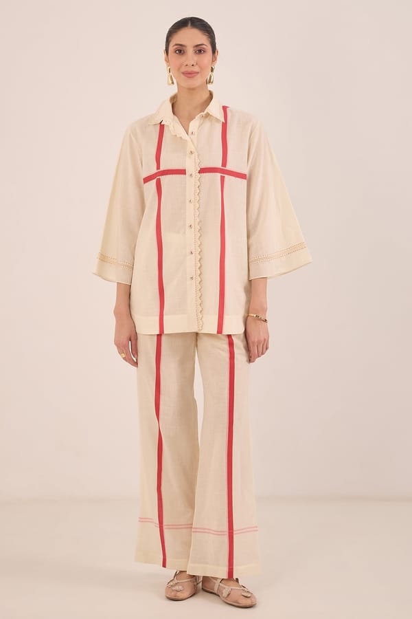 GUL STRIPE COORD SET — SHIVANI BHARGAVA