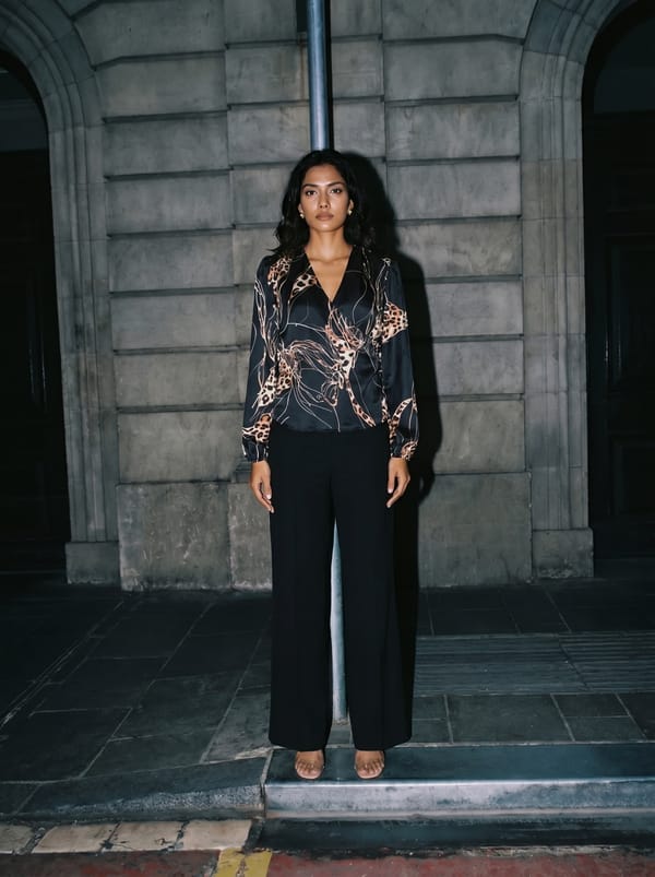 Midnight Panther Modal Silk Top — IERA