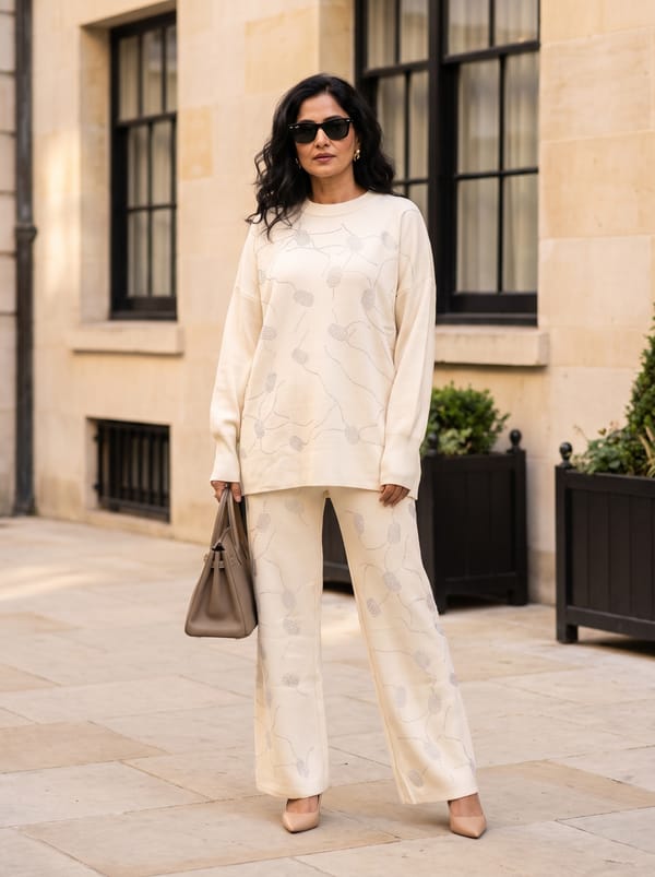 All-Over Crystal Embellished Co-ord Set — Shewky