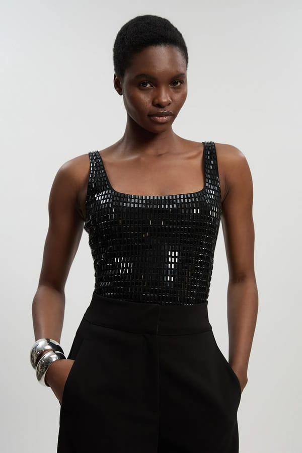 Premium Crystal Embellished Top — KAREN MILLEN