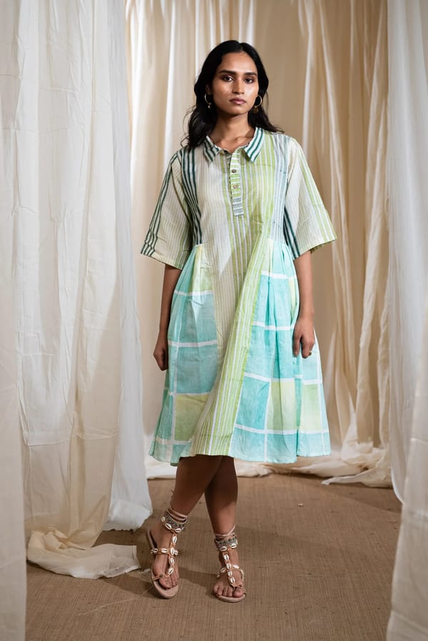 Block Collared Dress — Banana Labs