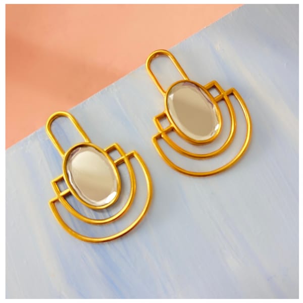 Deco Mirror Danglers — Aditi Bhatt