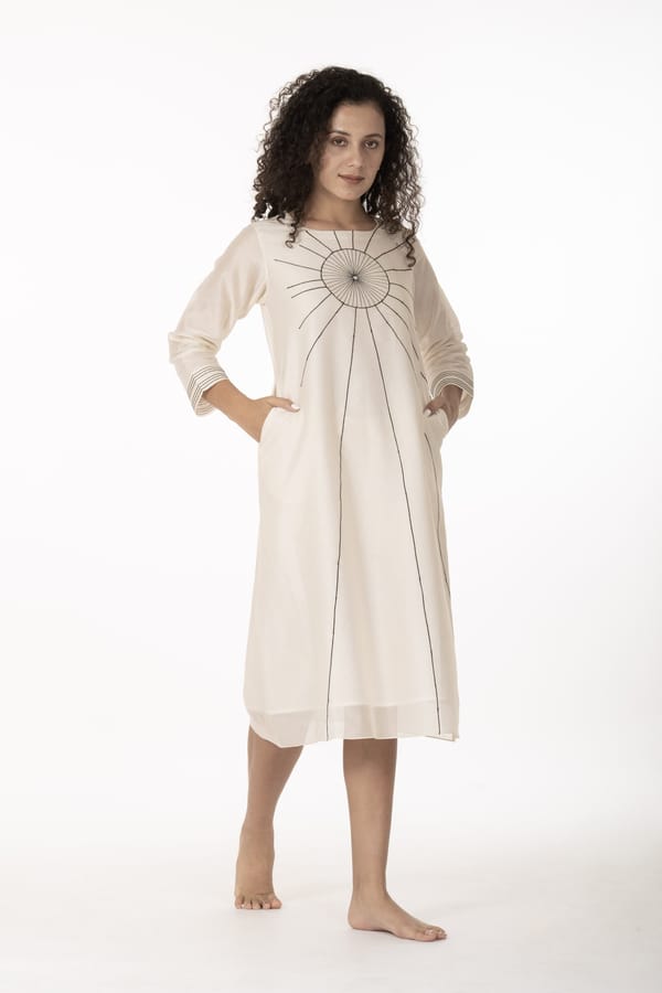 Ivory Grace Handwork Kurta — Khat