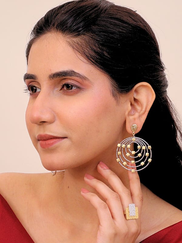 Noorjahan Oxidised Plated Earrings for Women — Viana Jewels