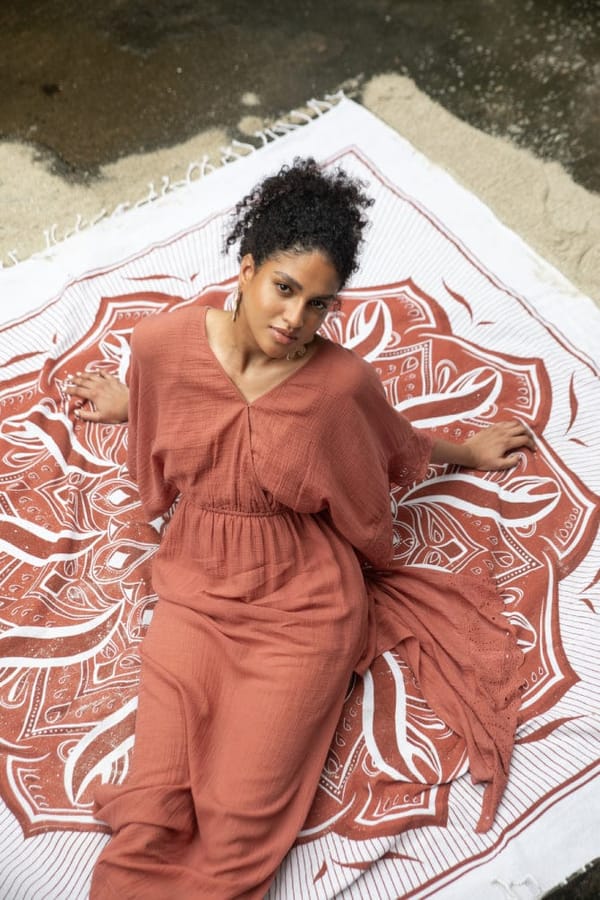 Rose Balsam Long Kaftan — Beach Bum