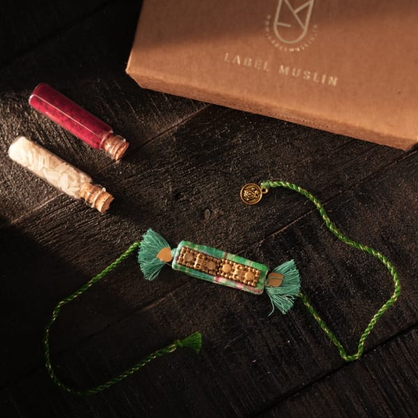 Regal Rectangle Rakhi — LABEL MUSLIN