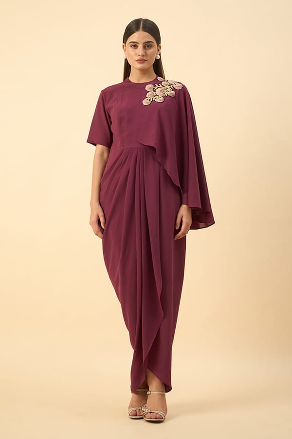 Blossom Drape Dress — Aakaar