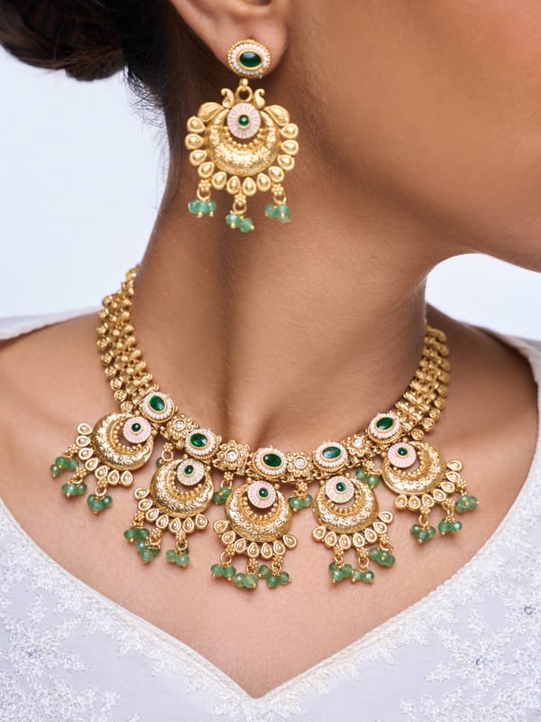 Heavy Rajwada Necklace Set — Cao Jewellery