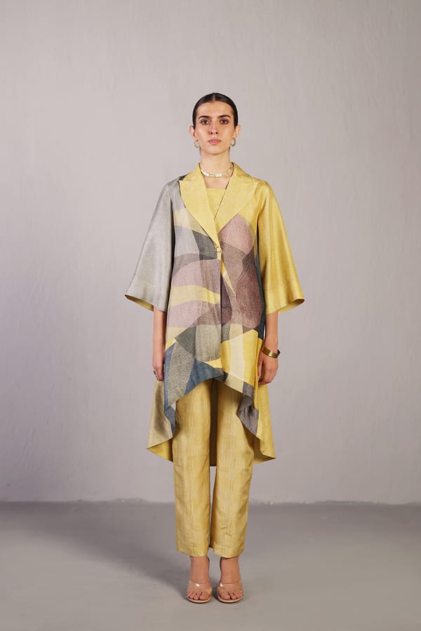 Whorl Yellow & Grey Co-Ord Set — CLOS