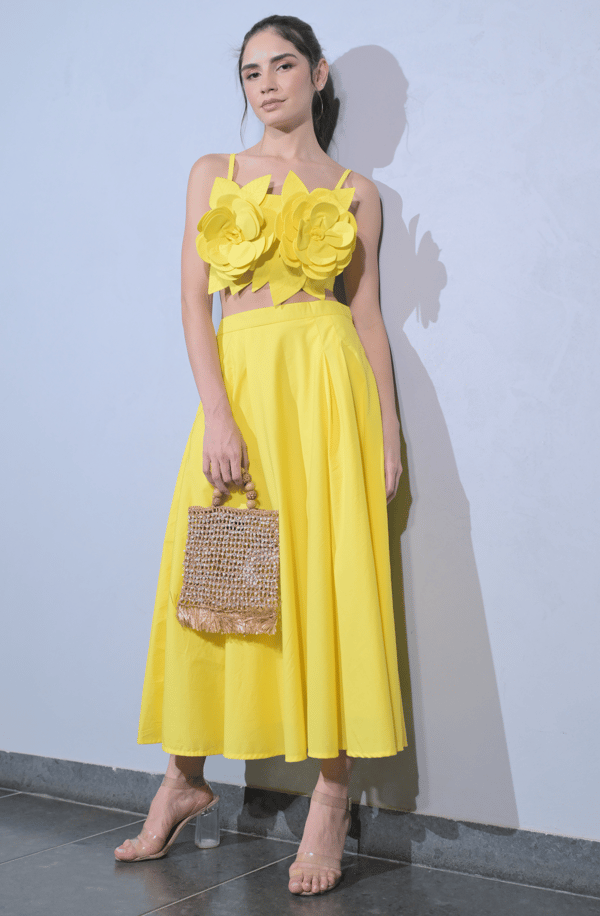 Sunflower Yellow Skirt Set — OMBRELLO
