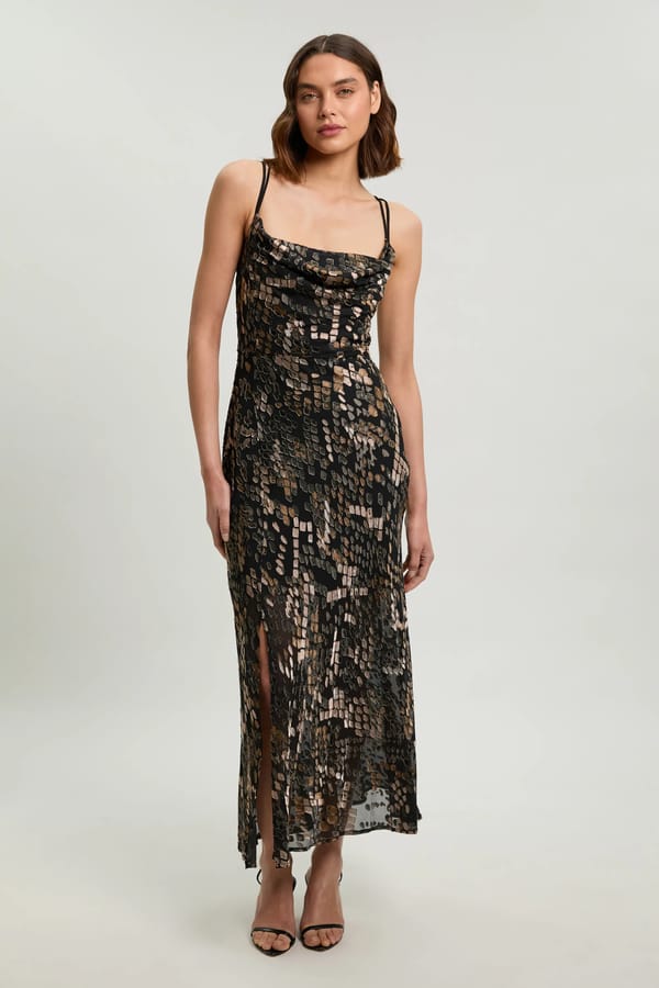 Devore Strappy Woven Maxi Dress — KAREN MILLEN
