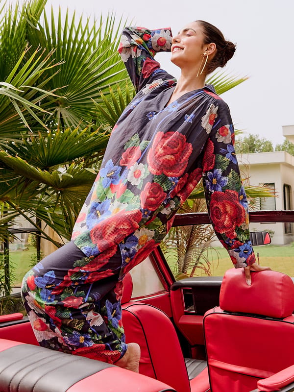 Colmar Cross Stitch Cotton Tunic — HOUSE OF FETT