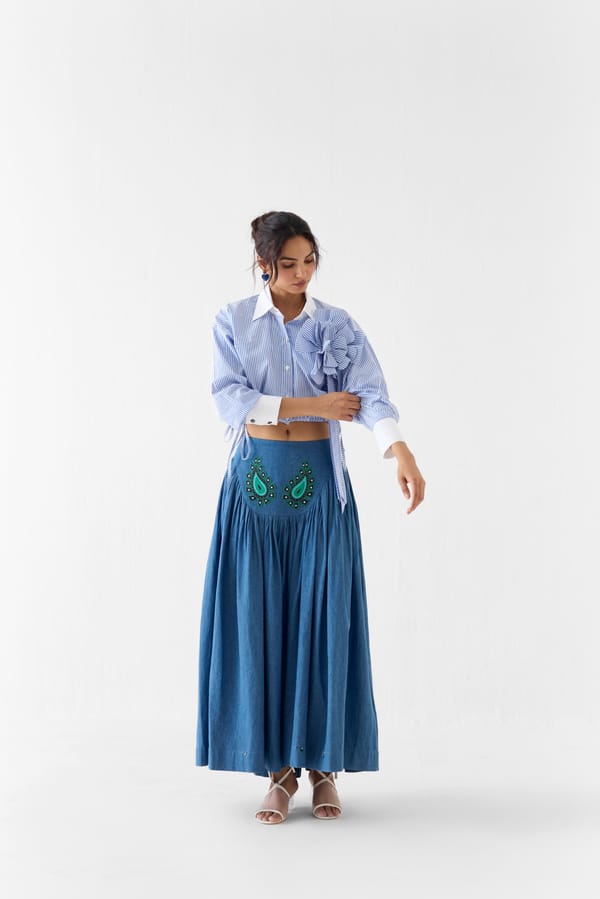 Azure Crop Shirt — Studio Rigu